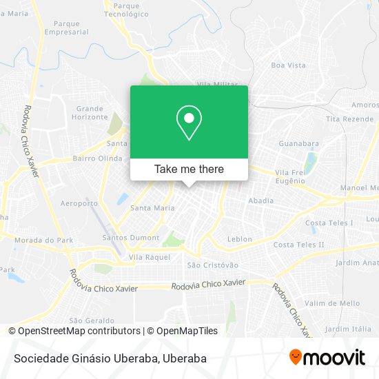 Mapa Sociedade Ginásio Uberaba