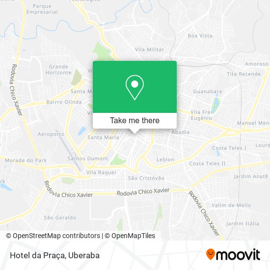 Mapa Hotel da Praça