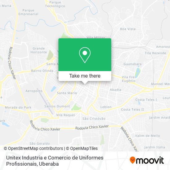 Mapa Unitex Industria e Comercio de Uniformes Profissionais