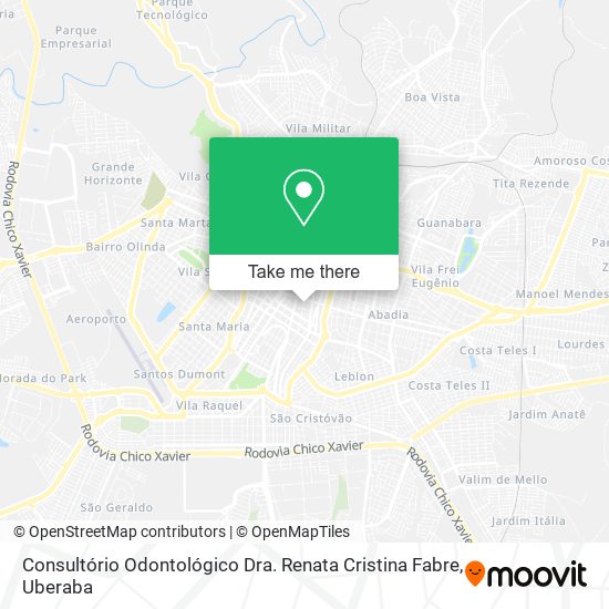 Mapa Consultório Odontológico Dra. Renata Cristina Fabre