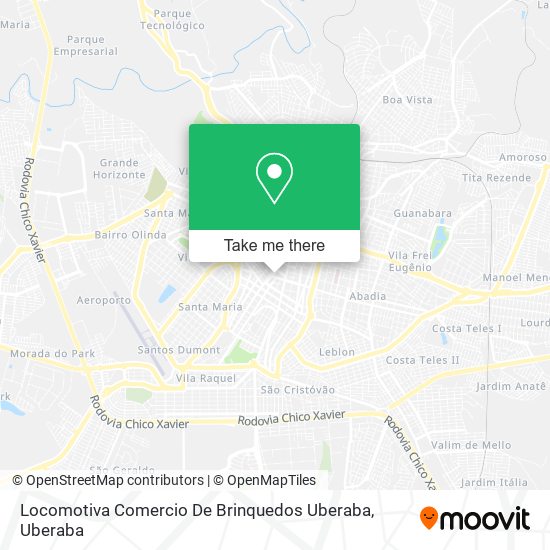 Mapa Locomotiva Comercio De Brinquedos Uberaba