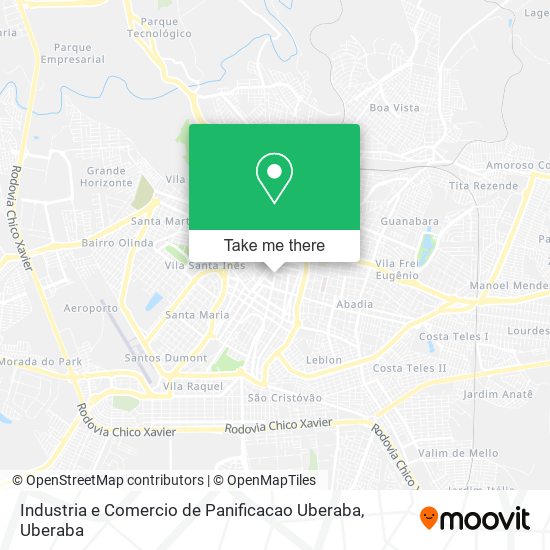 Industria e Comercio de Panificacao Uberaba map