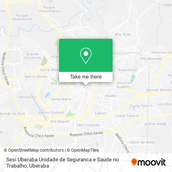 Sesi Uberaba Unidade de Seguranca e Saude no Trabalho map