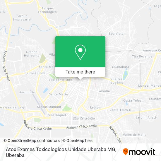 Atox Exames Toxicologicos Unidade Uberaba MG map