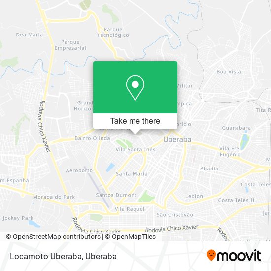 Mapa Locamoto Uberaba