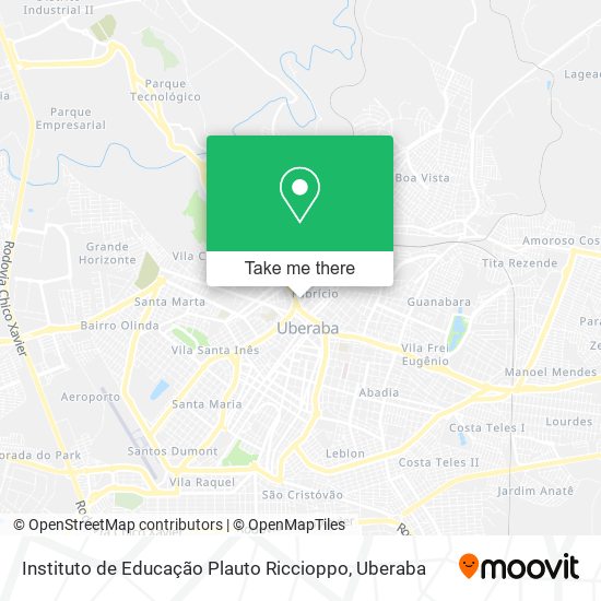 Mapa Instituto de Educação Plauto Riccioppo