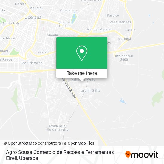 Agro Sousa Comercio de Racoes e Ferramentas Eireli map