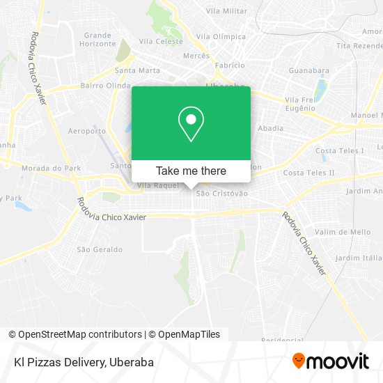 Kl Pizzas Delivery map