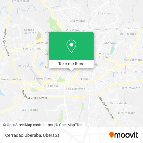 Cerradao Uberaba map