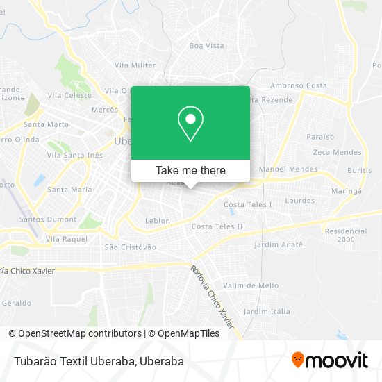 Tubarão Textil Uberaba map