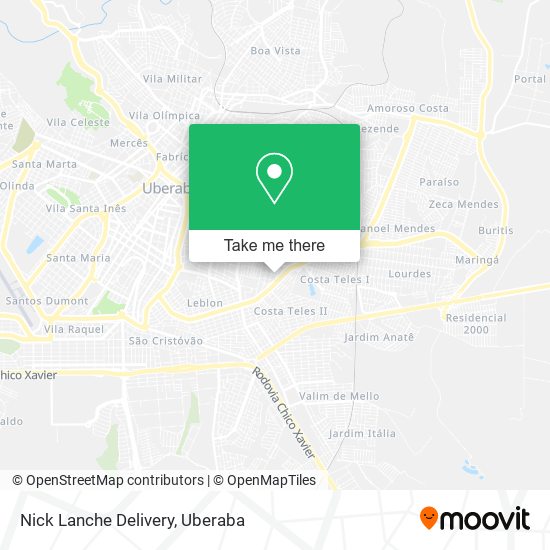 Nick Lanche Delivery map