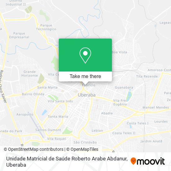 Mapa Unidade Matricial de Saúde Roberto Arabe Abdanur