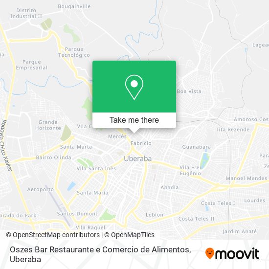 Mapa Oszes Bar Restaurante e Comercio de Alimentos