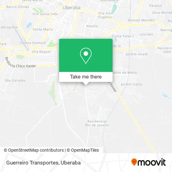 Guerreiro Transportes map