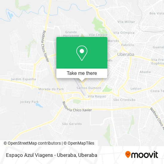 Espaço Azul Viagens - Uberaba map