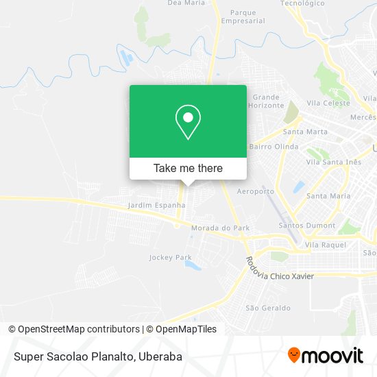 Super Sacolao Planalto map