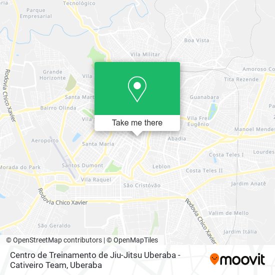 Mapa Centro de Treinamento de Jiu-Jitsu Uberaba - Cativeiro Team