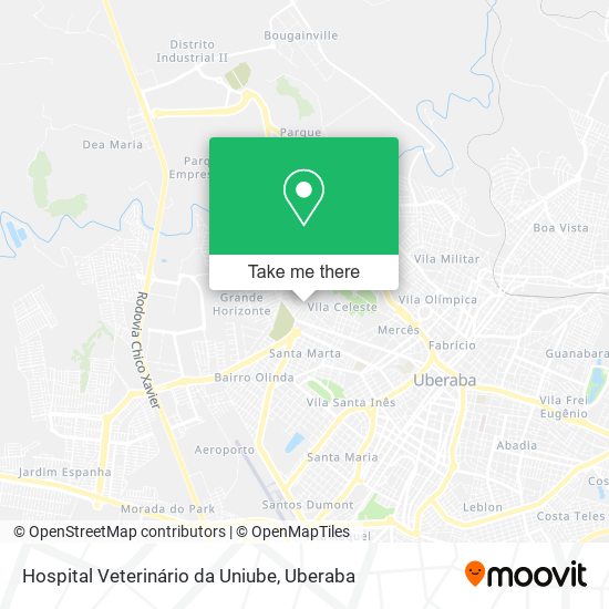 Hospital Veterinário da Uniube map