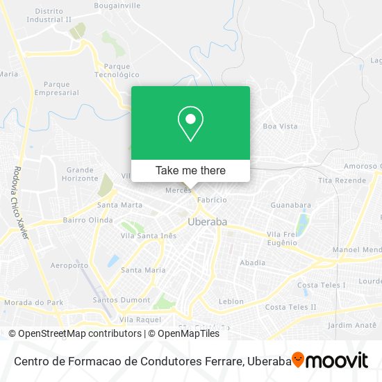 Mapa Centro de Formacao de Condutores Ferrare