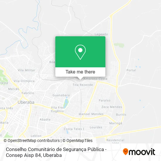 Conselho Comunitário de Segurança Pública - Consep Aisp 84 map