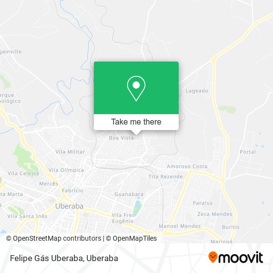 Mapa Felipe Gás Uberaba