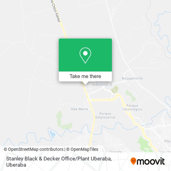 Stanley Black & Decker Office / Plant Uberaba map