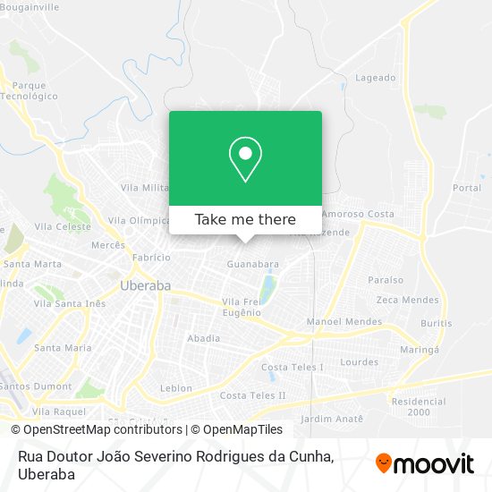 Mapa Rua Doutor João Severino Rodrigues da Cunha