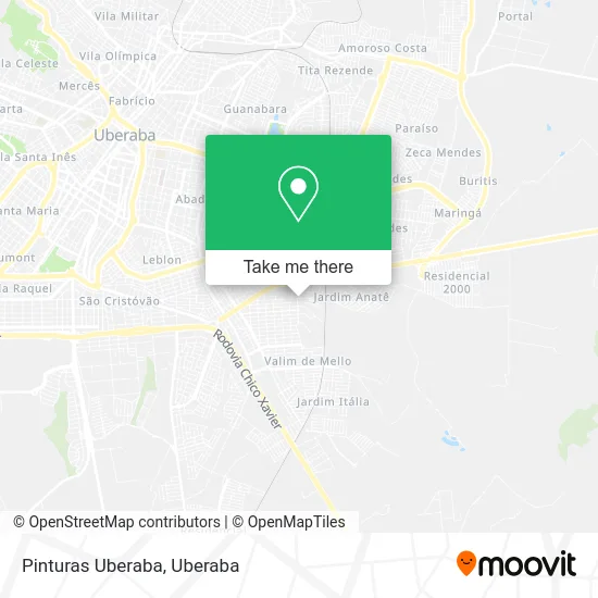 Pinturas Uberaba map