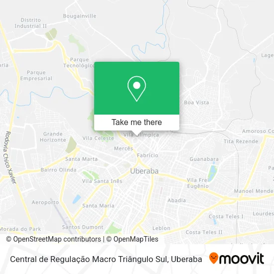 Central de Regulação Macro Triângulo Sul map