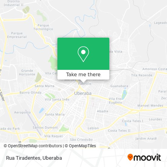 Rua Tiradentes map