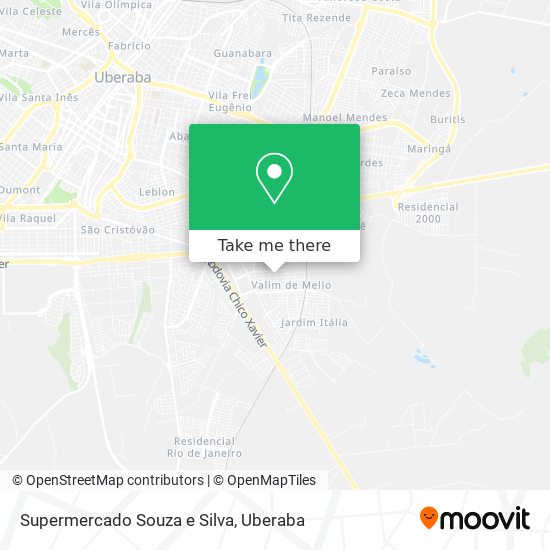 Mapa Supermercado Souza e Silva