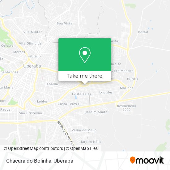 Chácara do Bolinha map
