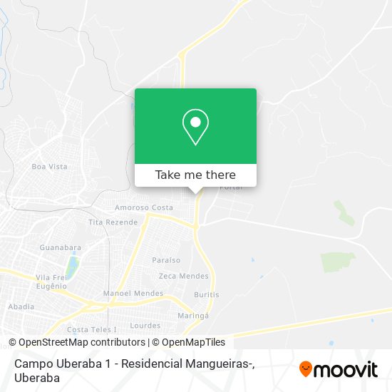 Mapa Campo Uberaba 1 - Residencial Mangueiras-