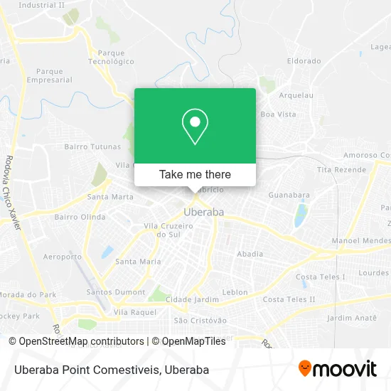 Uberaba Point Comestiveis map