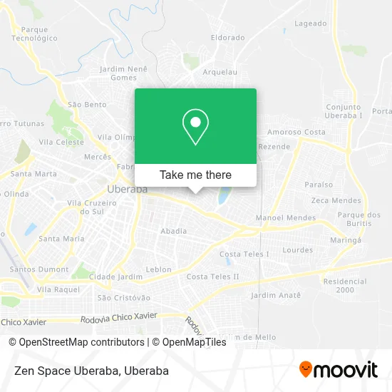 Zen Space Uberaba map