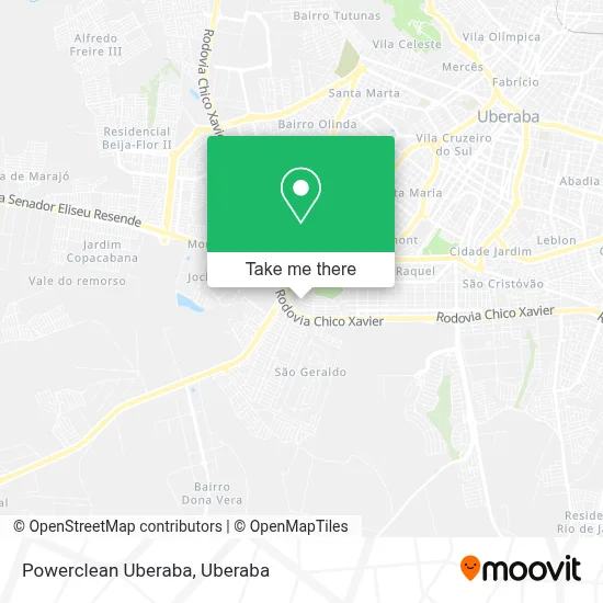 Powerclean Uberaba map
