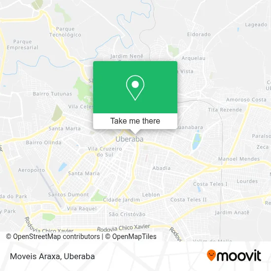 Moveis Araxa map