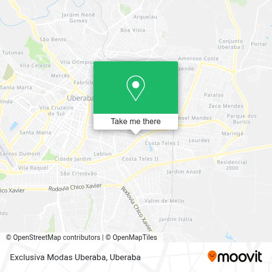 Exclusiva Modas Uberaba map