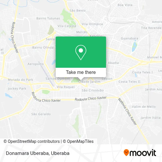 Donamara Uberaba map