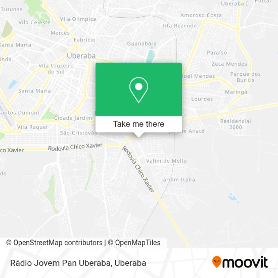 Rádio Jovem Pan Uberaba map
