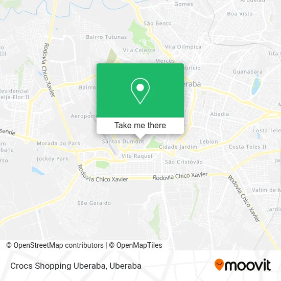 Crocs Shopping Uberaba map