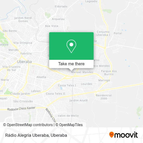 Rádio Alegria Uberaba map