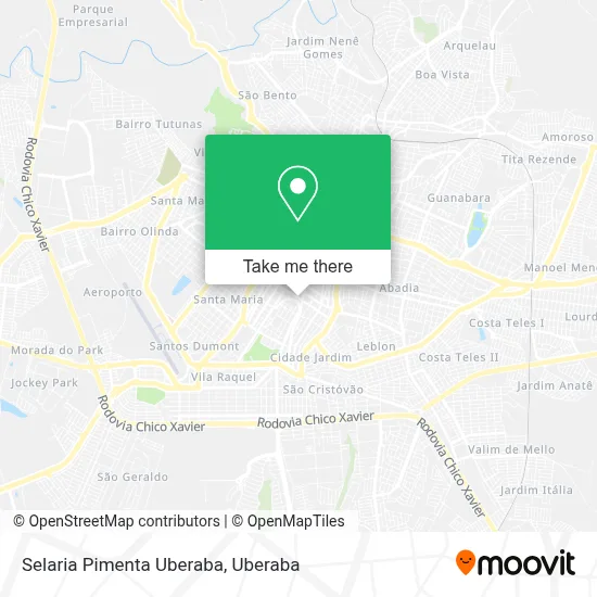 Selaria Pimenta Uberaba map