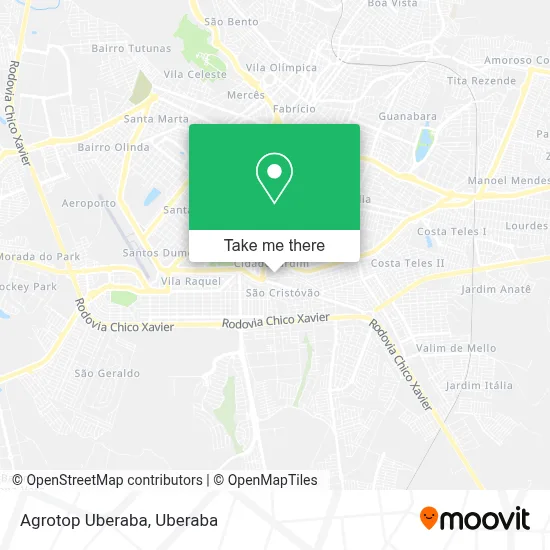 Agrotop Uberaba map