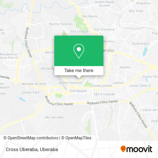 Cross Uberaba map