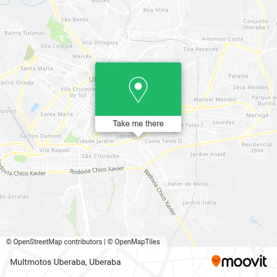Multmotos Uberaba map