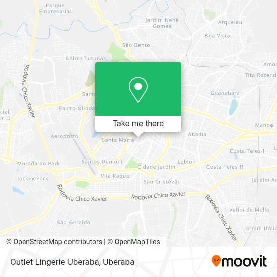 Outlet Lingerie Uberaba map