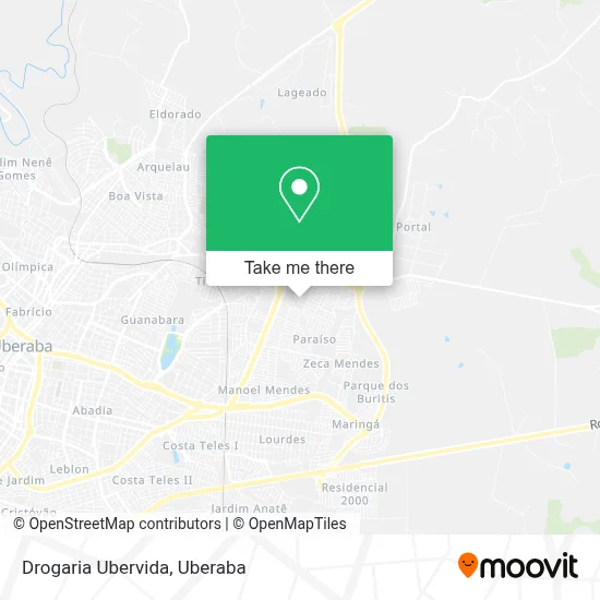 Drogaria Ubervida map