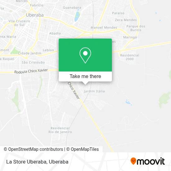 La Store Uberaba map