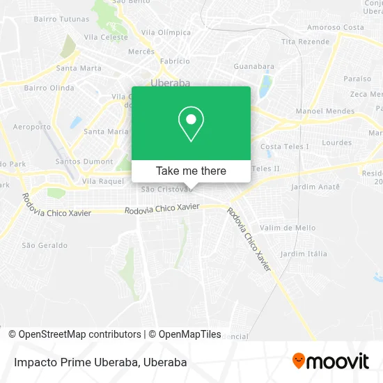 Impacto Prime Uberaba map